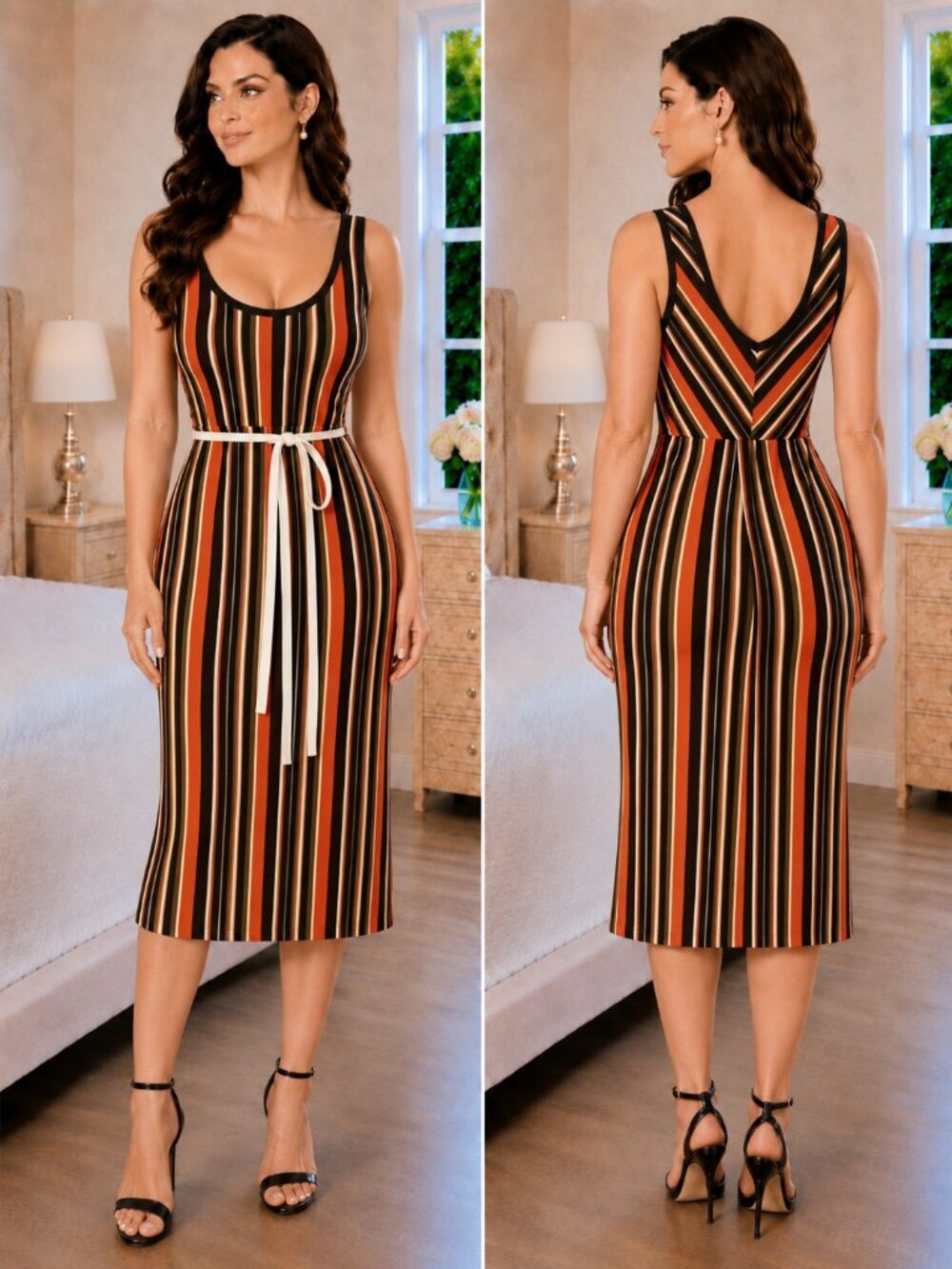 Proenza Schouler Striped Knit Tank Midi Dress $1490